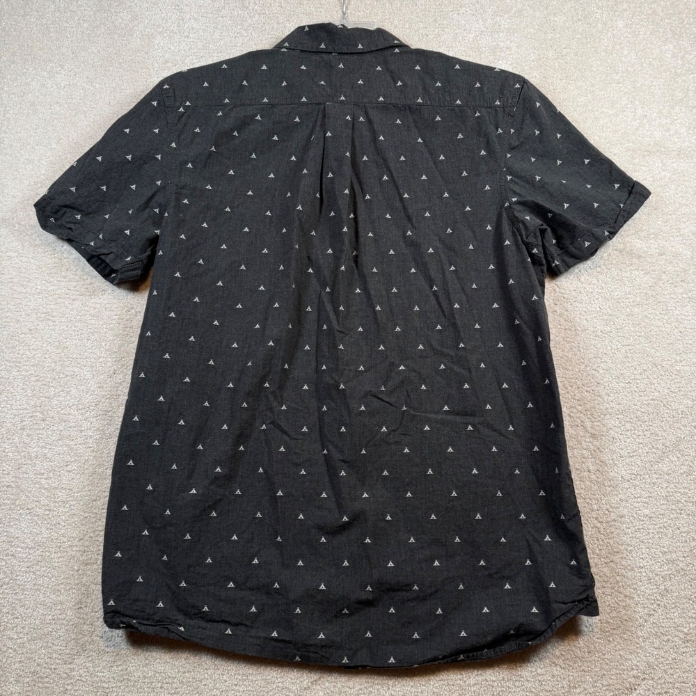 The North Face Button Down Shirt Men Large Grey Short Sleeve Tent Print - Picture 3 of 7